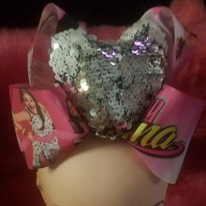 Handmade heart hair bow clip